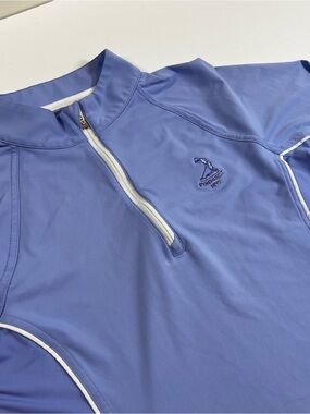 Peter Millar Womens Small Pinehurst 1895 Golf 1/4 Zip Pullover Lavender Stretch